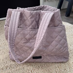 Fabletics Quilted Lavender Tote Bag